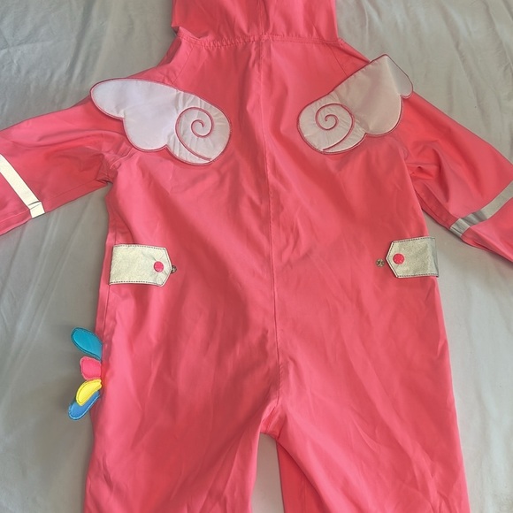 Monki LIKE NEW Kids unicorn Raincoat - Pink - Picture 4 of 9